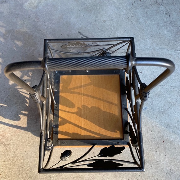 Wooden Iron basket wood heavyweight organizer bird - Picture 4 of 7